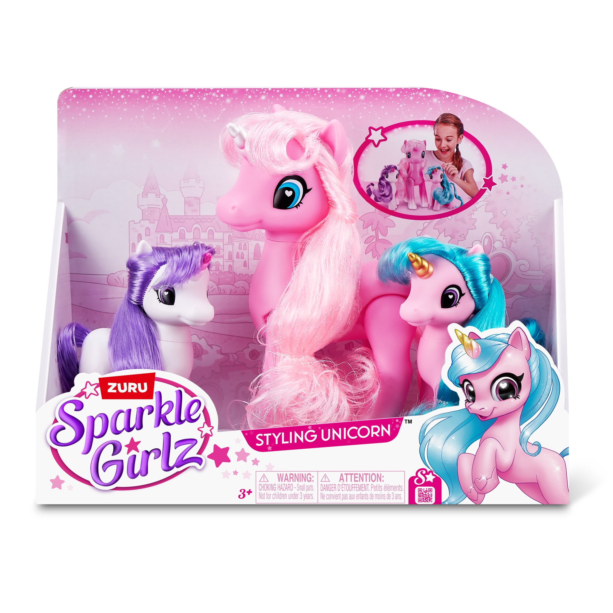 Set de joaca Sparkle Girlz - Family styling unicorn