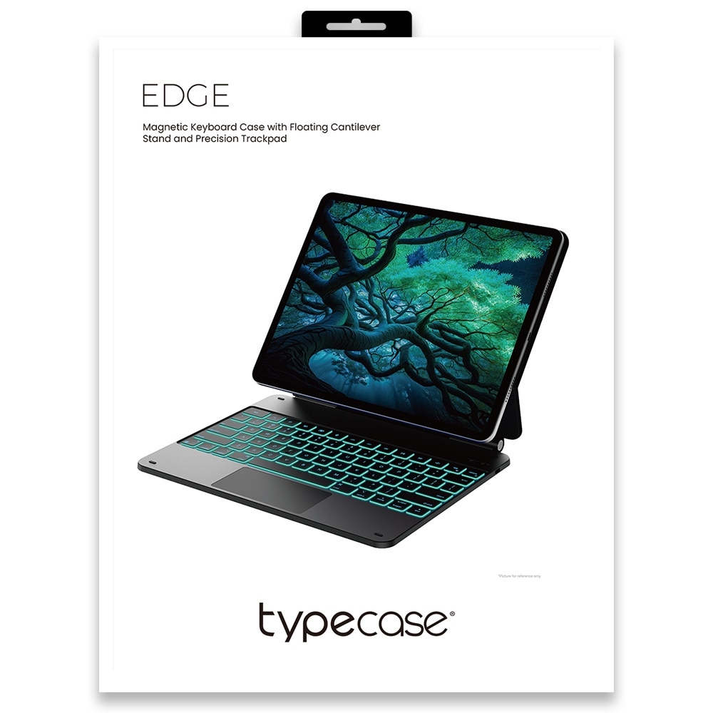 Husa cu tastatura Typecase Edge compatibila cu iPad Air 13 inch 2024 / 2025, Negru