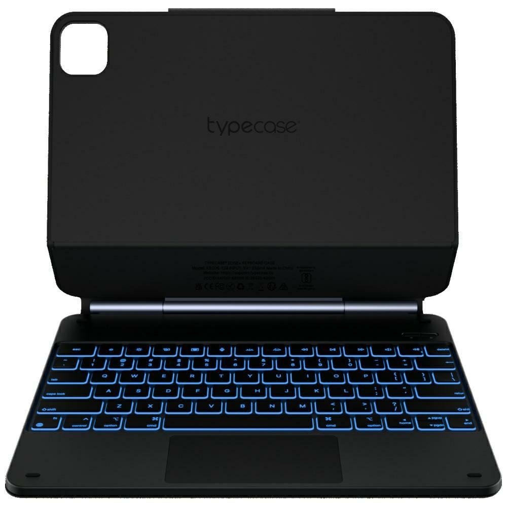 Husa cu tastatura Typecase Edge compatibila cu iPad Air 13 inch 2024 / 2025, Negru