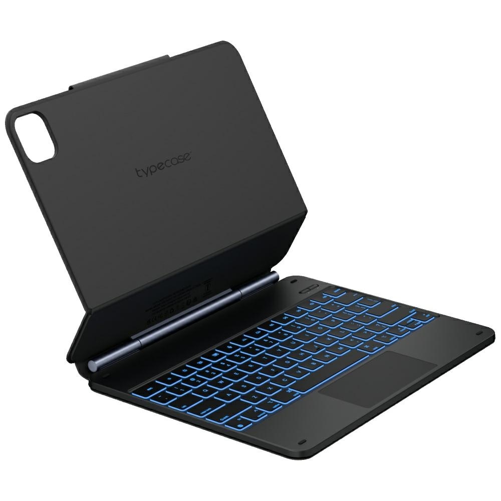 Husa cu tastatura Typecase Edge compatibila cu iPad Air 13 inch 2024 / 2025, Negru