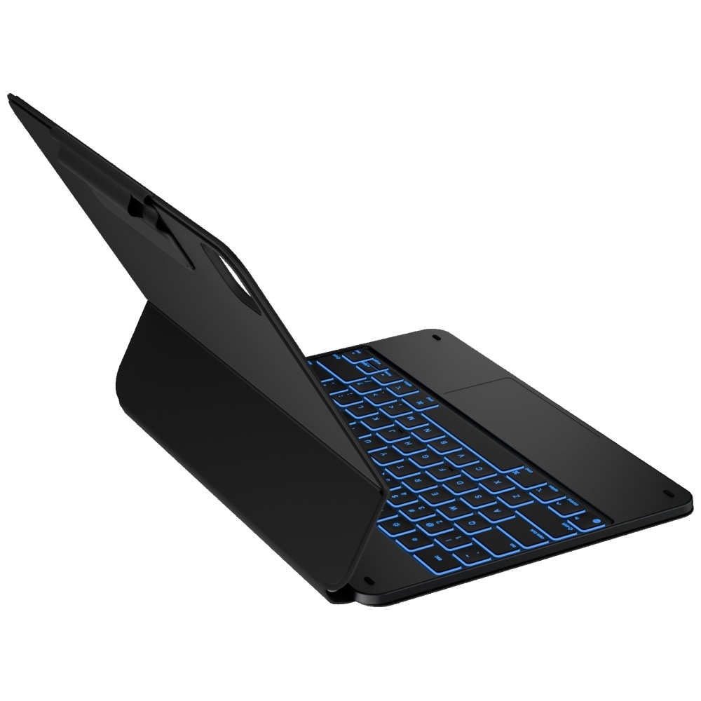 Husa cu tastatura Typecase Edge compatibila cu iPad Air 13 inch 2024 / 2025, Negru