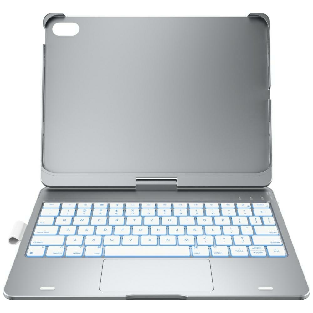 Husa cu tastatura Typecase Flexbook Touch compatibila cu iPad 10.9 inch 2022 / iPad 11 inch 2025, Silver