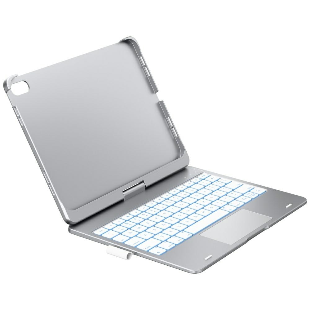 Husa cu tastatura Typecase Flexbook Touch compatibila cu iPad 10.9 inch 2022 / iPad 11 inch 2025, Silver