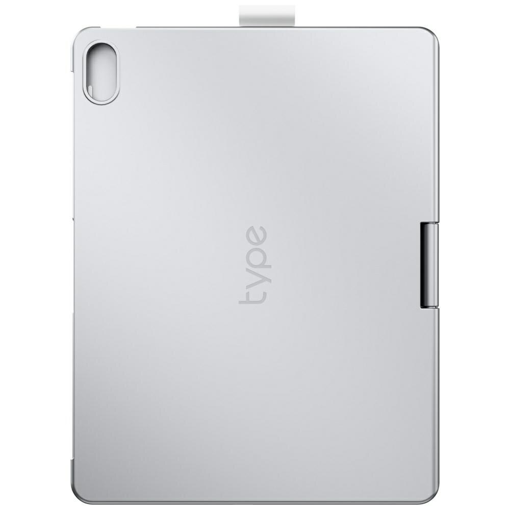 Husa cu tastatura Typecase Flexbook Touch compatibila cu iPad 10.9 inch 2022 / iPad 11 inch 2025, Silver