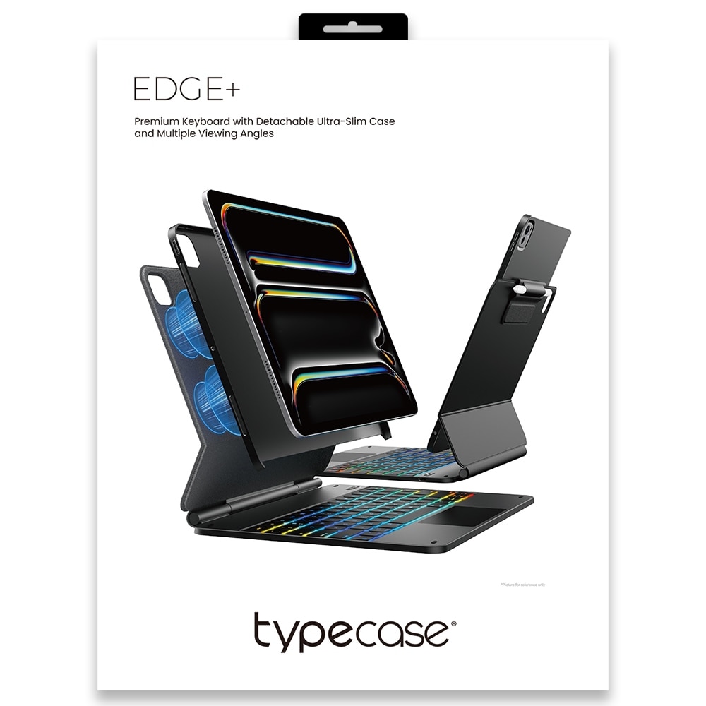 Carcasa cu tastatura Typecase Edge Plus compatibila cu iPad Air 13 inch 2024 / 2025, Negru