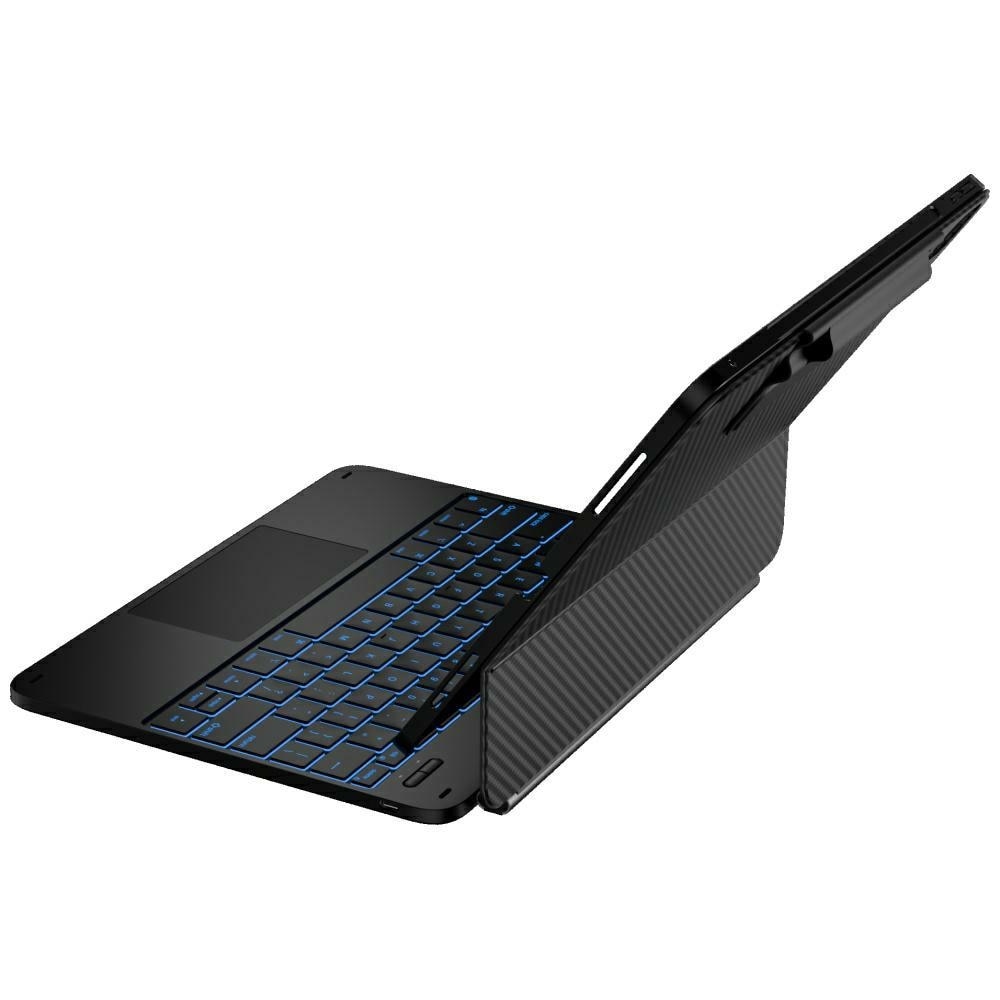Husa cu tastatura Typecase Edge Plus compatibila cu iPad Air 13 inch 2024 / 2025, Negru