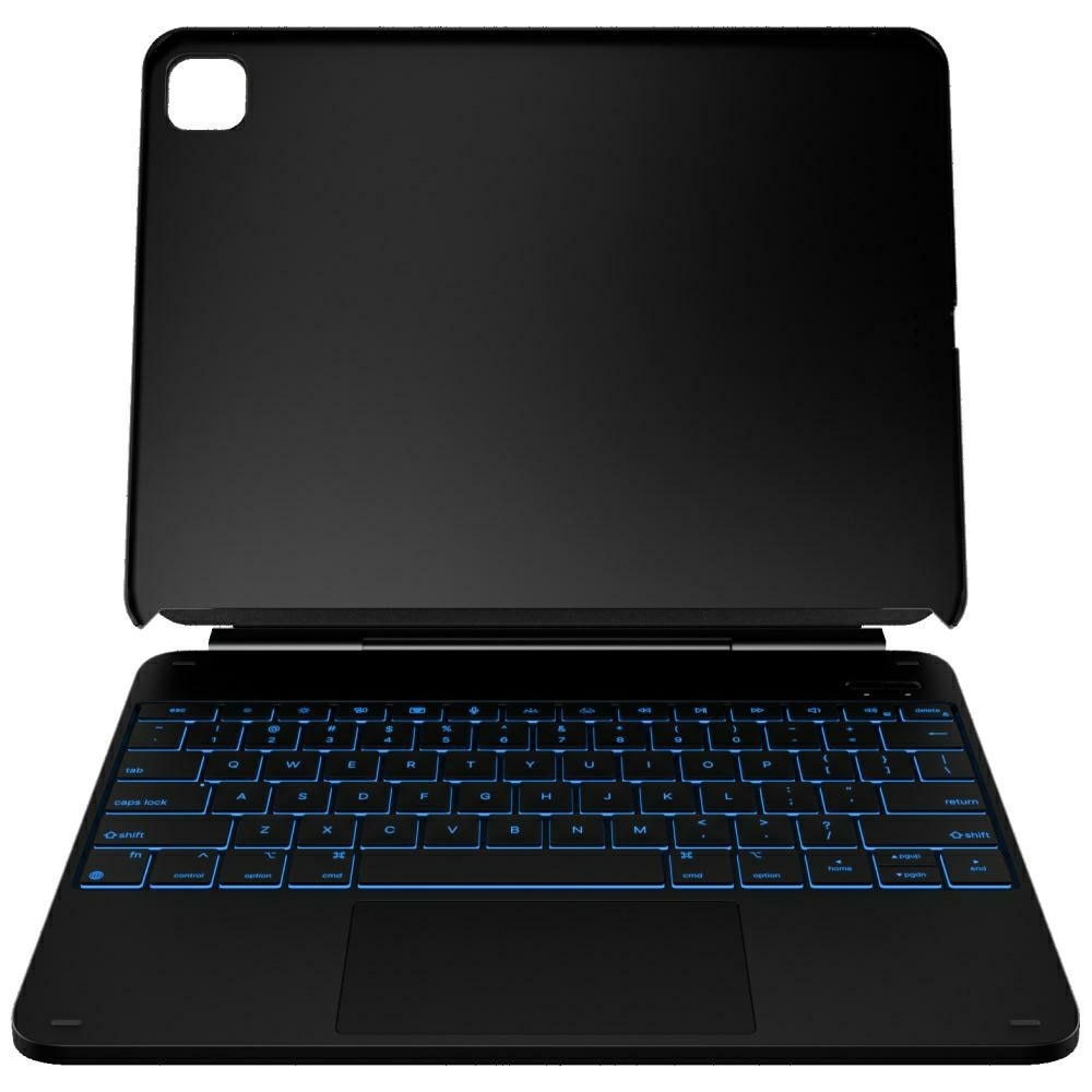 Husa cu tastatura Typecase Edge Plus compatibila cu iPad Air 13 inch 2024 / 2025, Negru