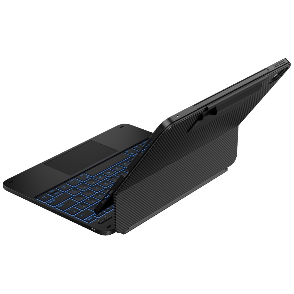Husa cu tastatura Typecase Edge Plus compatibila cu iPad Air 13 inch 2024 / 2025, Negru