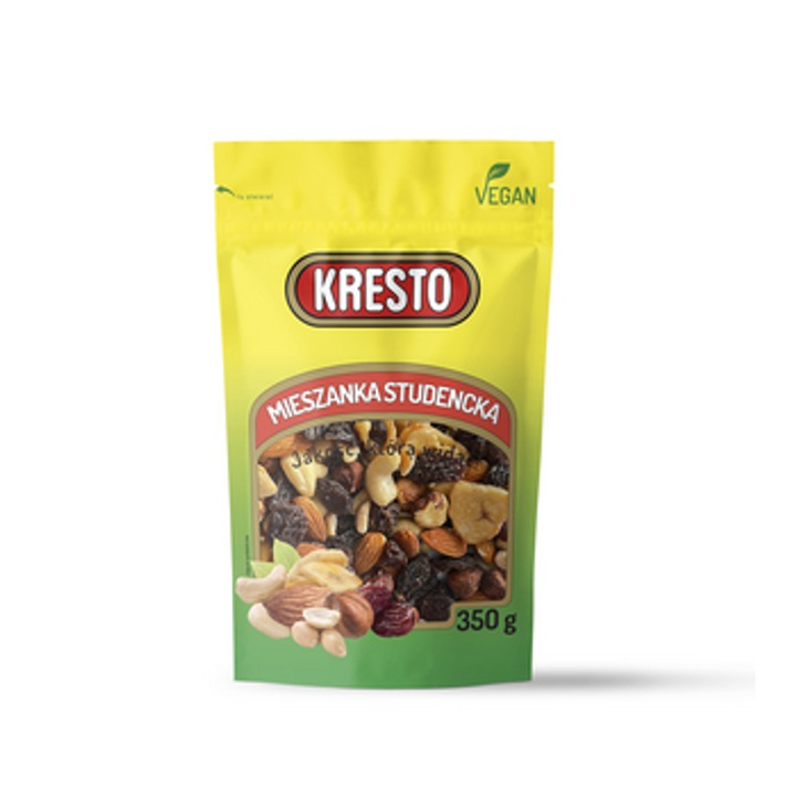 Amestec nuci/fructe, Kresto, 350g, fructe uscate, nuci, chipsuri banane