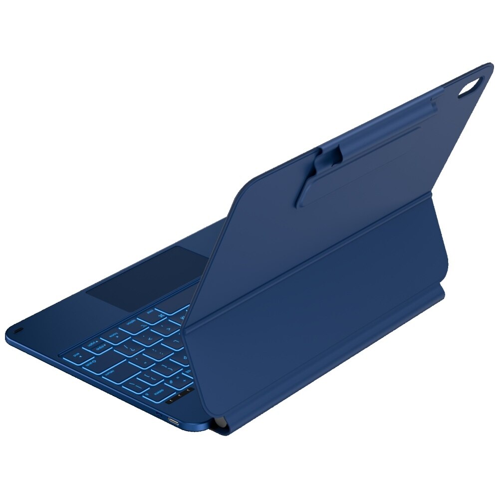 Husa cu tastatura Typecase Edge compatibila cu iPad 10.9 inch 2022 / iPad 11 inch 2025, Albastru