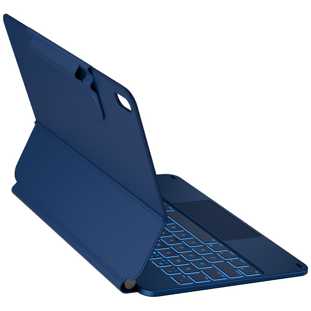 Husa cu tastatura Typecase Edge compatibila cu iPad 10.9 inch 2022 / iPad 11 inch 2025, Albastru
