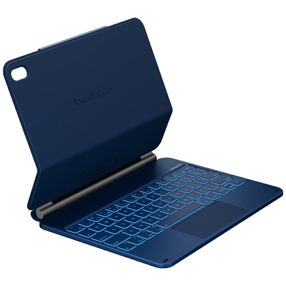 Husa cu tastatura Typecase Edge compatibila cu iPad 10.9 inch 2022 / iPad 11 inch 2025, Albastru