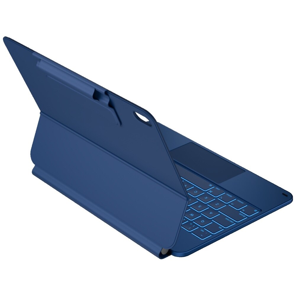 Husa cu tastatura Typecase Edge compatibila cu iPad 10.9 inch 2022 / iPad 11 inch 2025, Albastru