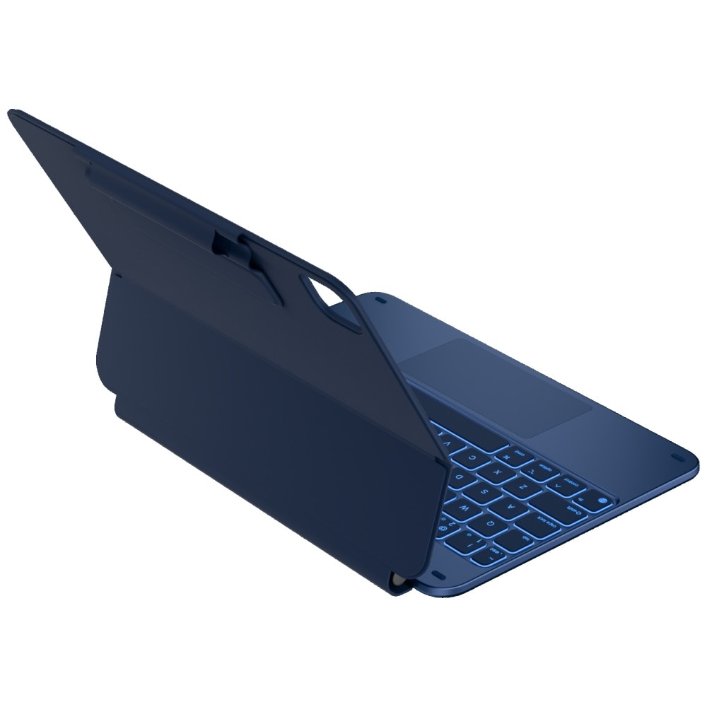 Husa cu tastatura Typecase Edge compatibila cu iPad Air 11 inch 2024 / 2025, Albastru