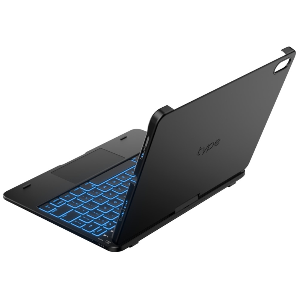 Husa cu tastatura Typecase Flexbook Touch compatibila cu iPad 10.9 inch 2022 / iPad 11 inch 2025, Negru