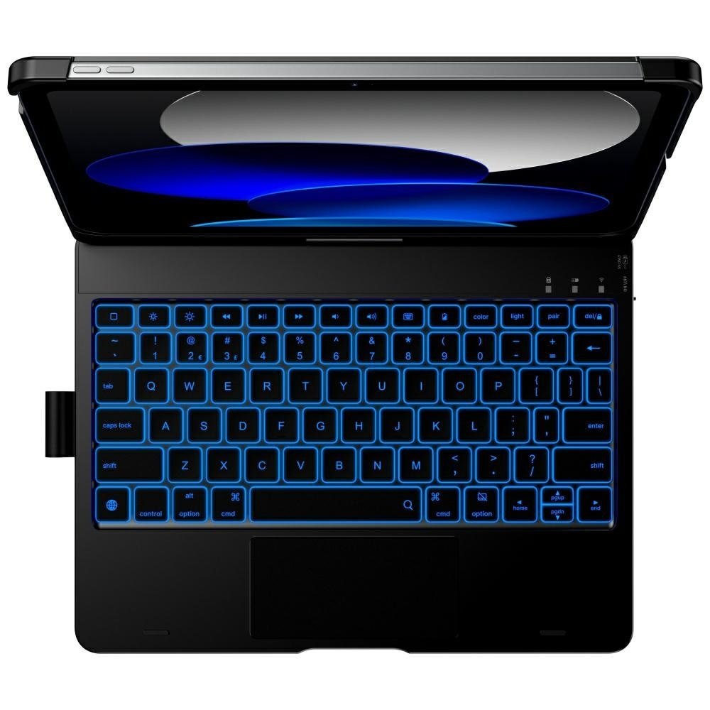 Husa cu tastatura Typecase Flexbook Touch compatibila cu iPad 10.9 inch 2022 / iPad 11 inch 2025, Negru