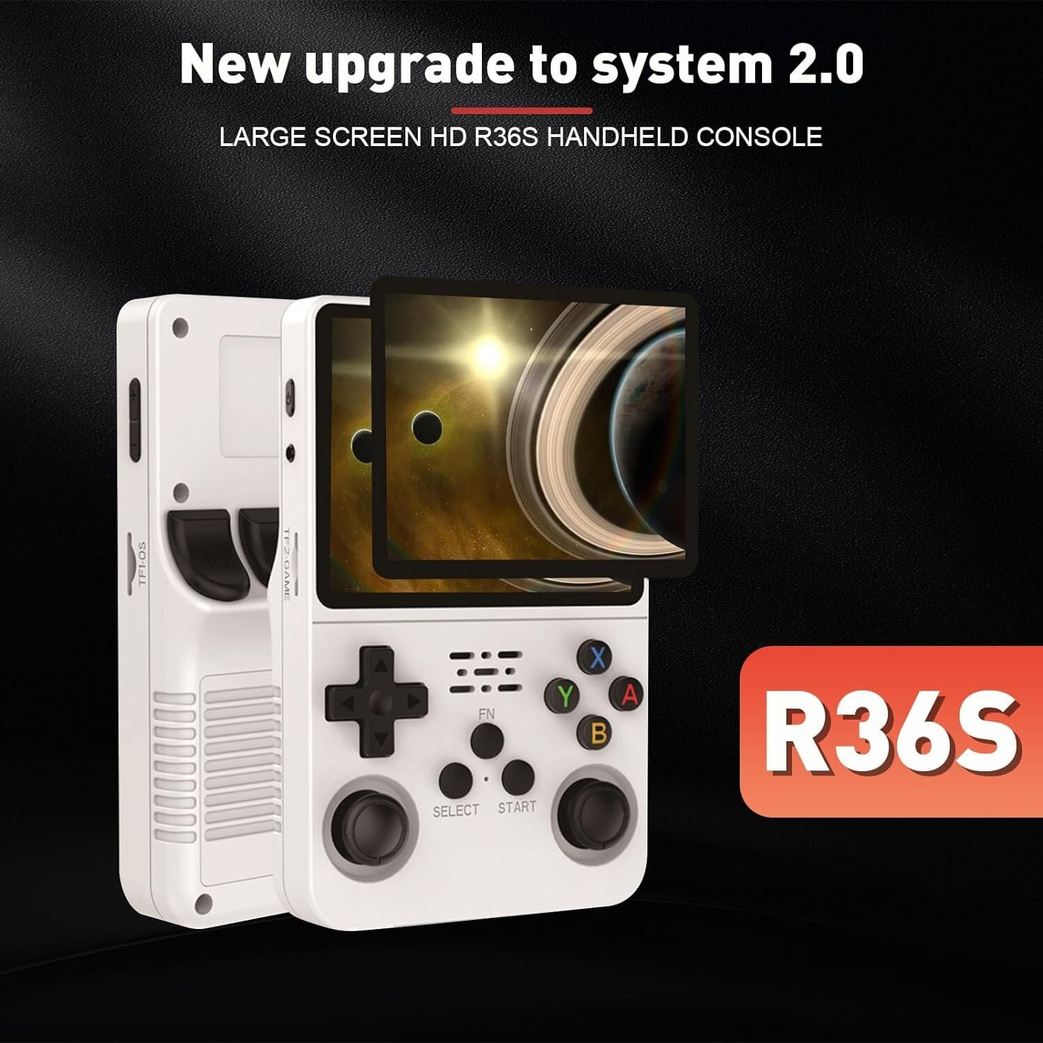 Consola portabila retro, Bedee, Ecran MIPI de 3,5 inci, 21.000 de jocuri clasice selectate, joystick de inalta precizie, Card de memorie 64G geanta de depozitare cu fermoar, Elegant si frumos, alb