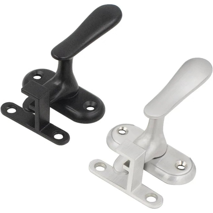 Комплект от 2 масивни резета от неръждаема стомана, YDCY™, предпазни резета за прозорци и врати, дръжки за врати за стаи, охранителни брави за врати, резета за врати и прозорци за баня