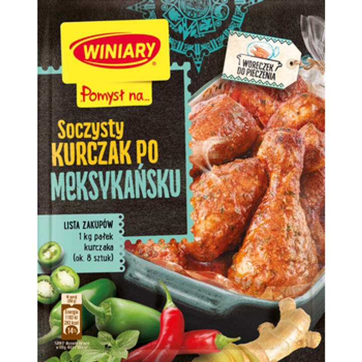 Condimente pentru pui, Winiary, stil mexican, 38g, 4 portii
