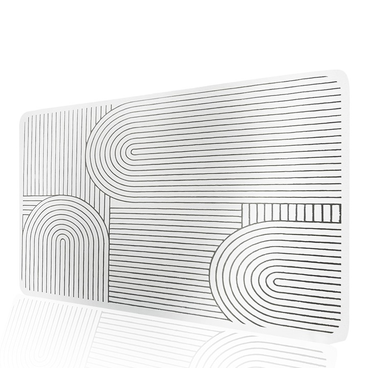 Covoraș absorbant antiderapant FooFoony 40x60cm, alb, pentru uscat vase