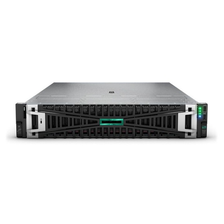 Server HPE ProLiant DL345 Gen11, Rack 2U, AMD EPYC 9124 16 C / 32 T, 3.00 GHz - 3.70 GHz, 80 MB cache, 200 W, 32 GB DDR5 ECC, 8 x SFF, HPE MR408i-o Gen11, 1000 W, Fara sistem de operare