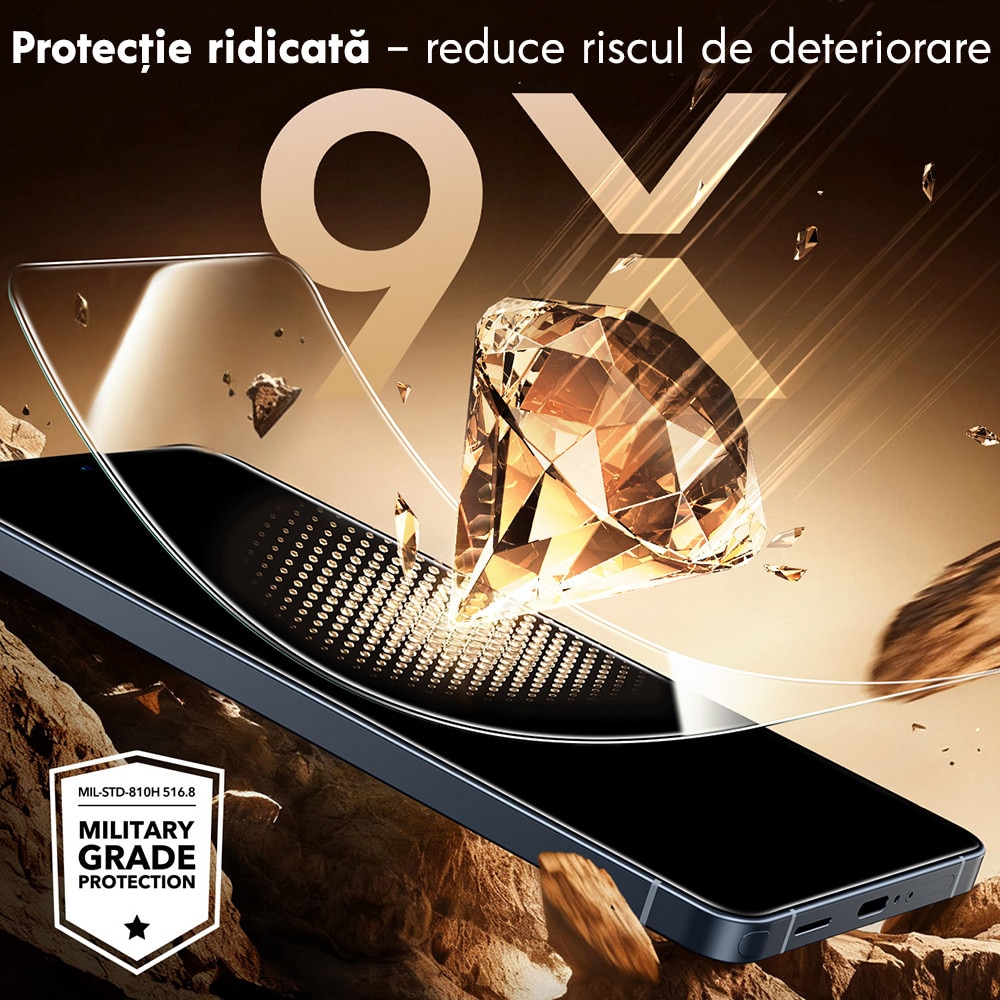 Folie sticla pentru Samsung Galaxy S26 Ultra ESR Corning Gorilla Glass UltraFit™ cu aplicator automat, Potrivire automata, Transparenta
