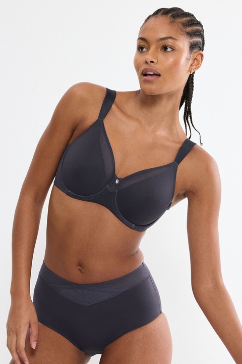 Triumph, Сутиен True Shape с цели чашки, Антрацитно сиво