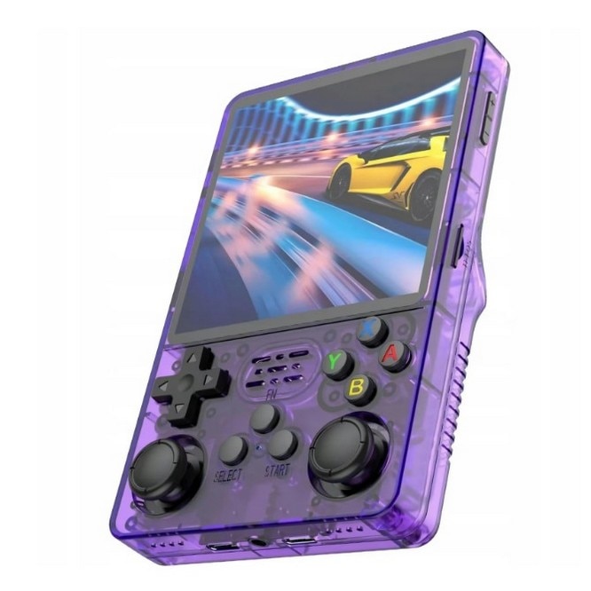 Consolă de jocuri portabilă SkyTechs R36S, 128 GB, ecran IPS 3.5 inch, Wi-Fi, violet