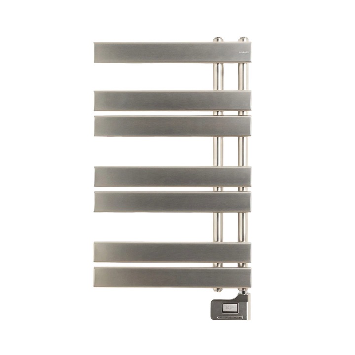Електрически радиатор за баня Create, Warm Towel Modern, инокс, 50x90.5x8.6см, 24ч таймер, LED дисплей