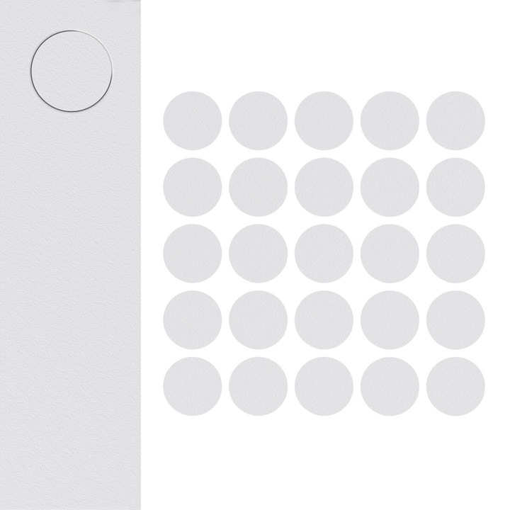 Capace pentru mobilier, Ø 14 mm, 25 de bucati, DecoMeister®, Model Alb Arctic, ZM258-0014