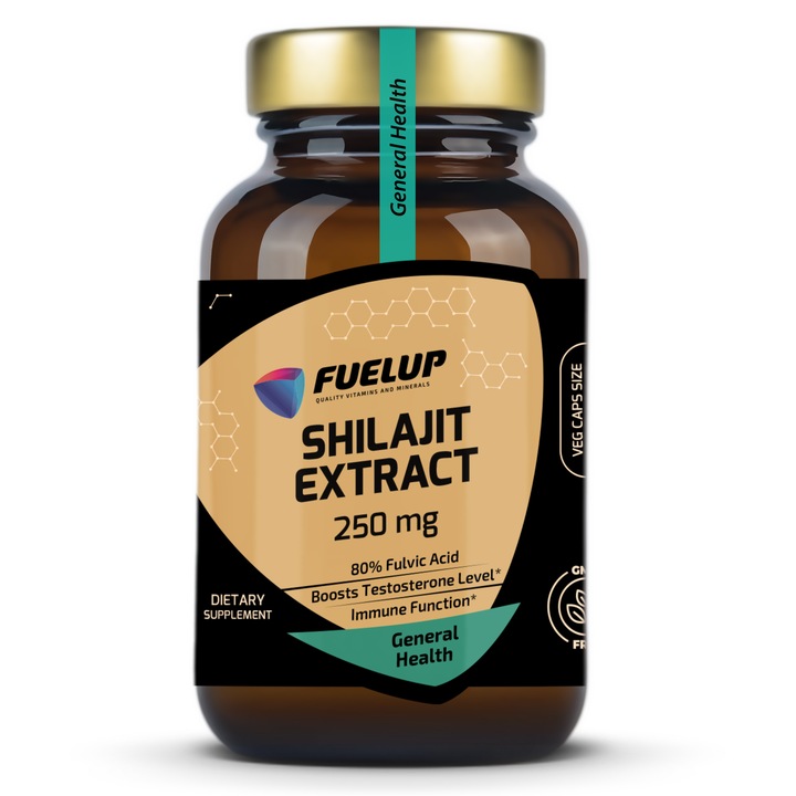 Fuel-Up Shilajit Extract 250 mg – 60 vegán kapszula, Energia, vitalitás & regeneráció