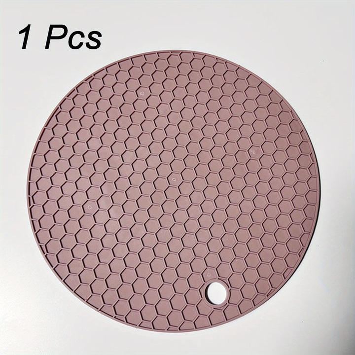 Suport din silicon, maroniu, 17.5x0.3cm, pentru vase si ustensile fierbinti