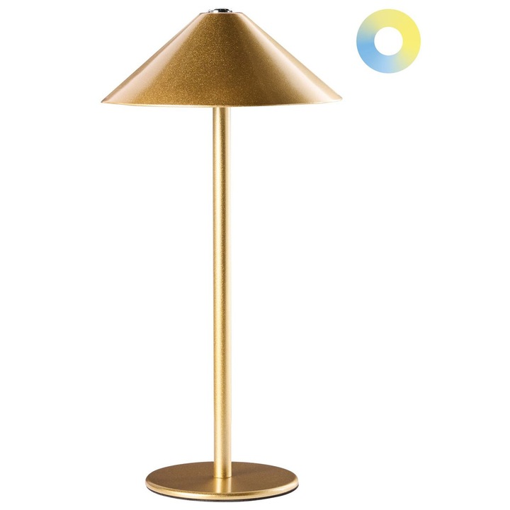 Vezeték nélküli LED asztali lámpa Modjo Dimmer funkcióval Fém Arany