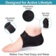 ARRRD® 2 db gél saroktámasz szett - Azonnali fájdalomcsillapítás plantáris fasciitis, sarokcsontkinövés és íngyulladás esetén, fekete S méret