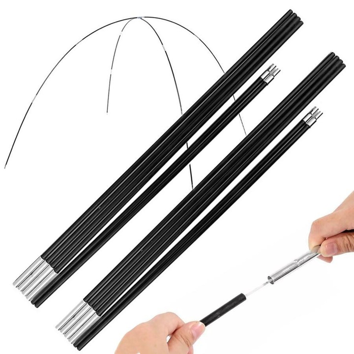 Összecsukható sátor, 2 személyes, fekete, 340cm