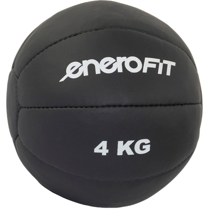 Enero Fit minge medicinala 4kg, invelis sintetic, rosu-negru, pentru antrenament acasa si profesional