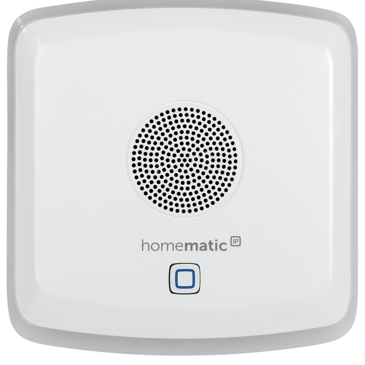 Transmitator semnal combinat, HomeMatic IP, HmIP-MP3P, acustic și optic personalizabil, alb, necesită hub