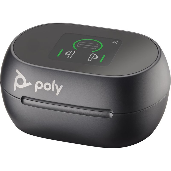 Poly Plantronics Voyager Free 60+ UC Touchscreen Charge Case for BT700 USB-A Bluetooth Adapter Black, 258235, Mikrofon/Fülhallgató