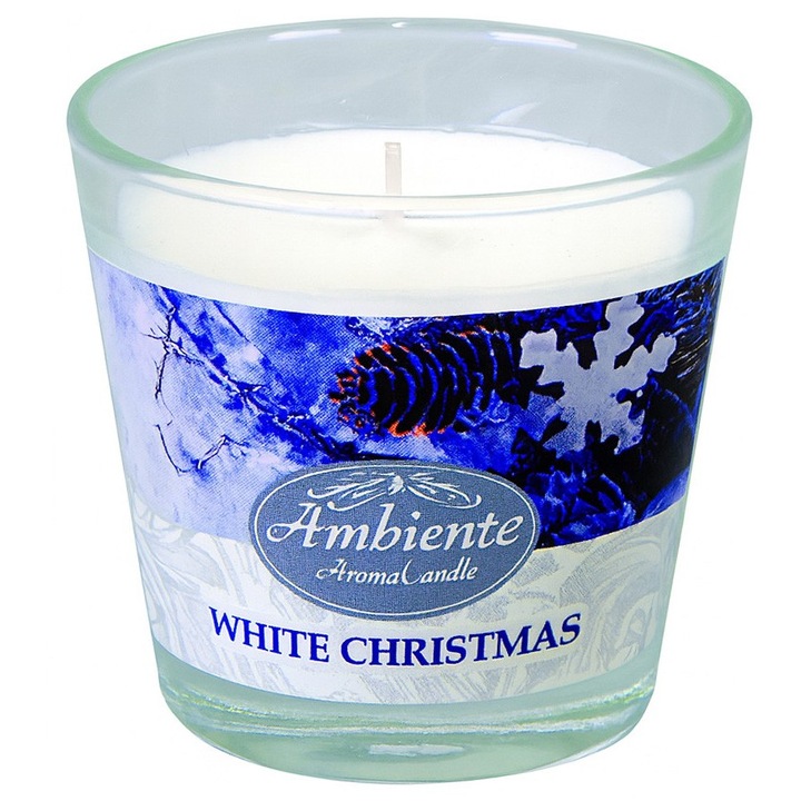 Свещ Candela CANDLESENSE, бяла, 26 часа горене, класически аромат