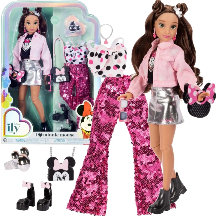Кукла Disney ILY 4ever Fashion Doll, Minnie Mouse Theme, комплект аксесоари, 30 см