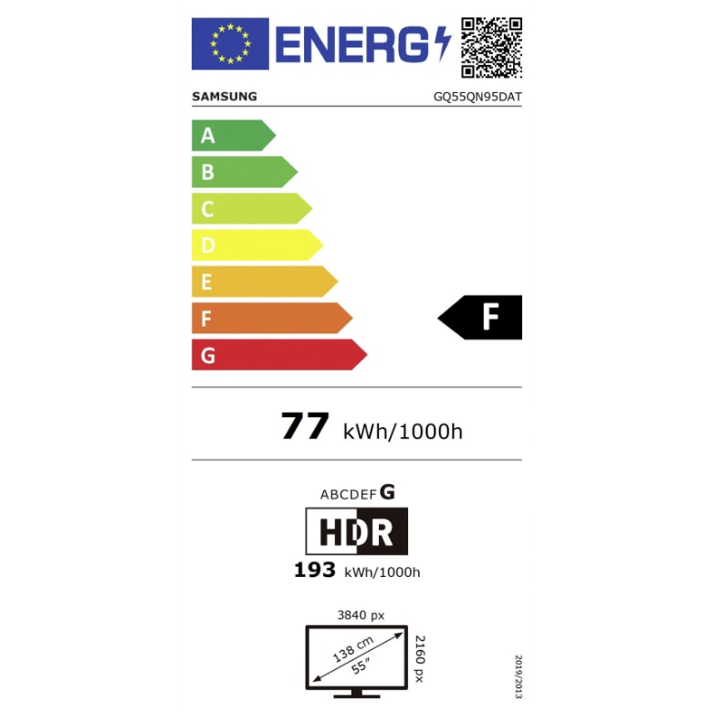 Televizor QLED Samsung GQ55QN95DATXZG AI Neo, 138 cm, 4K UHD, HDR, Smart TV, control vocal (Alexa, Bixby), 100 Hz