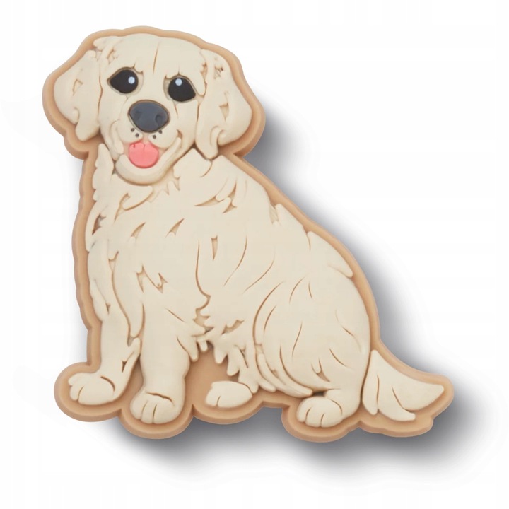Accesoriu pentru incaltaminte, Crocs, Jibbitz Golden Retriever Puppy, Multicolor, 1 bucata