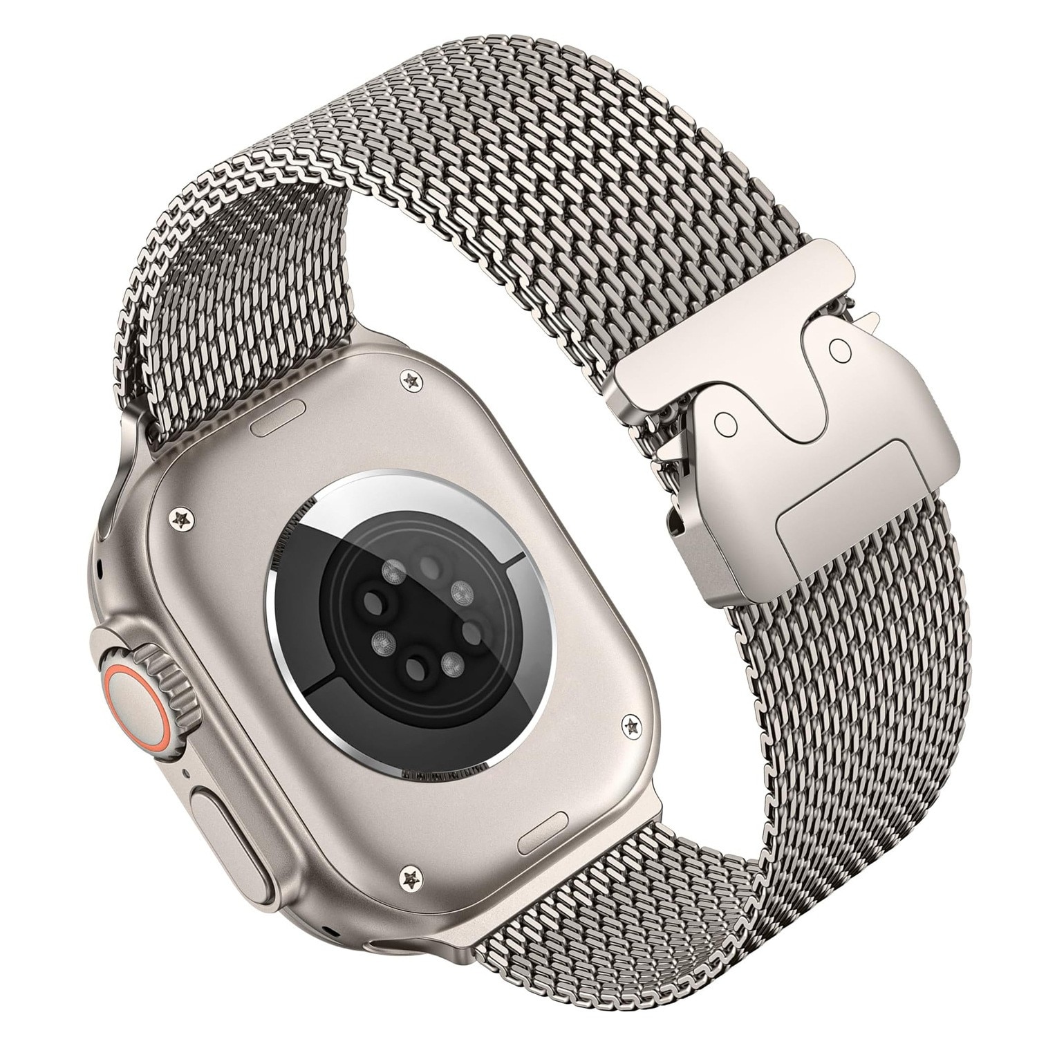 Curea din titan pentru Apple Watch Ultra 3，Bratara Milanese din