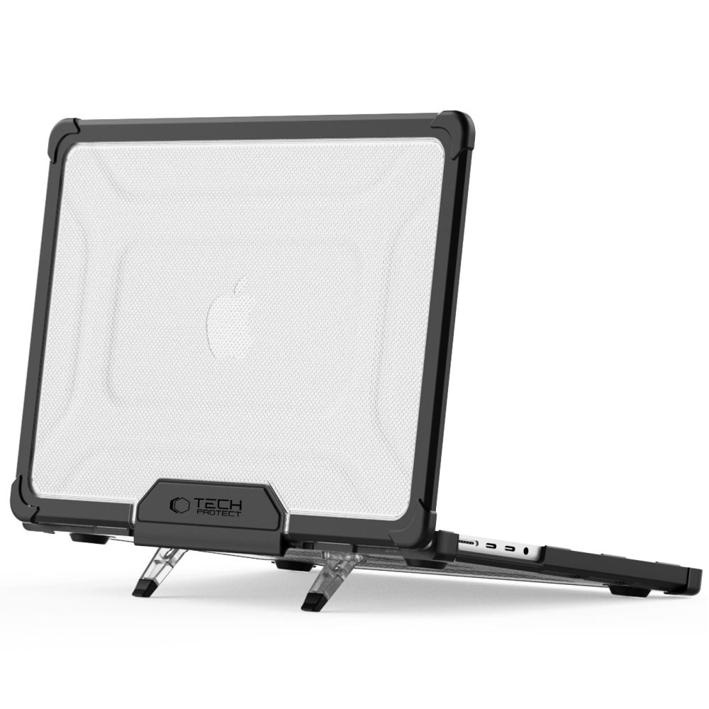 Carcasa laptop Tech-Protect SmartShell Pro compatibila cu MacBook Pro 14 M1 / M2 / M3 / M4 / M5 (2021-2025), Transparent / Negru