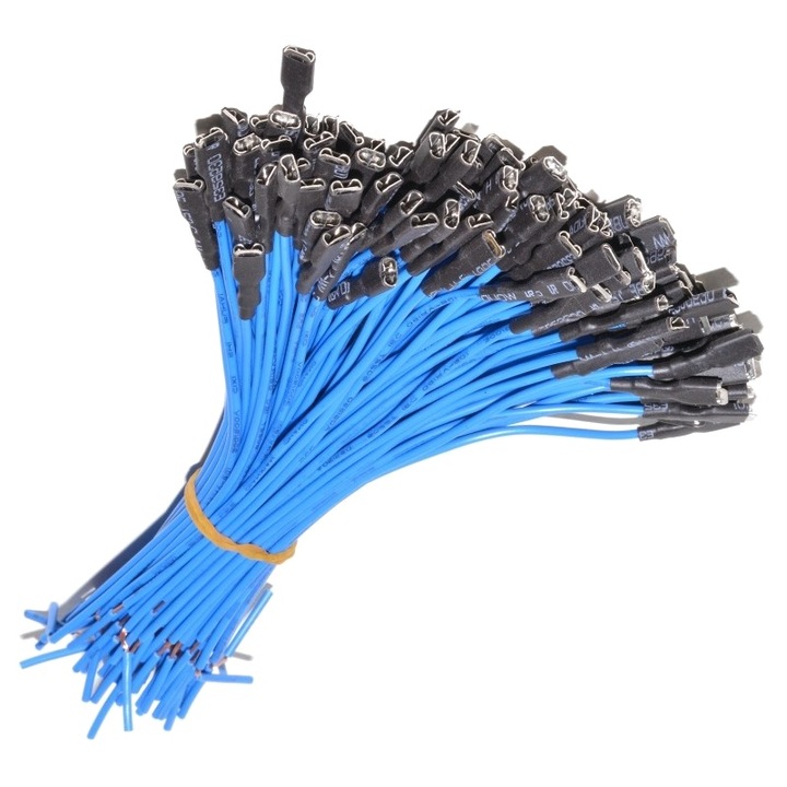 Papuci electrici tip mama 4, 8mm, set 100 bucati, fir preatasat