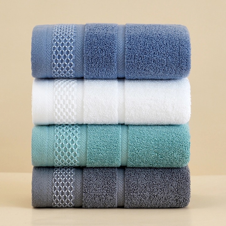 Set prosoape pentru fata, VANTHEIR, multicolor, 75x34cm, 4 piese