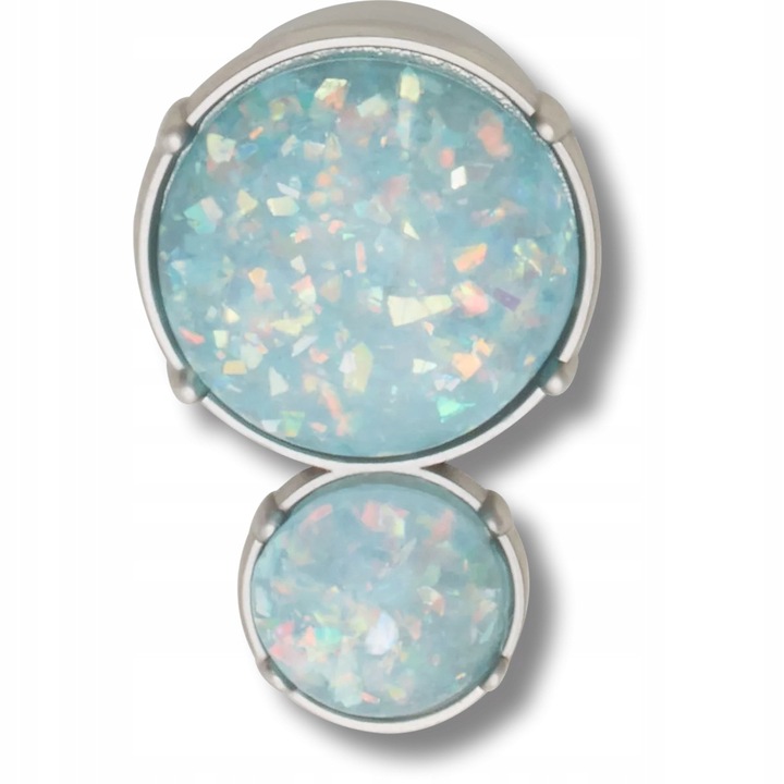 Accesoriu pentru incaltaminte, Crocs, Jibbitz Opalescent Meta Double Gem, Multicolor, 1 bucata