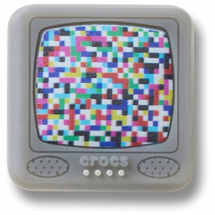 Accesoriu pentru incaltaminte, Crocs, Jibbitz Pixelated TV, Multicolor, 1 bucata