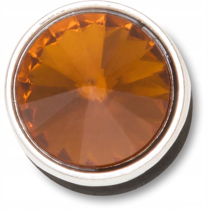 Accesoriu pentru incaltaminte, Crocs, Jibbitz Silver Orange Stud, Multicolor, 1 bucata