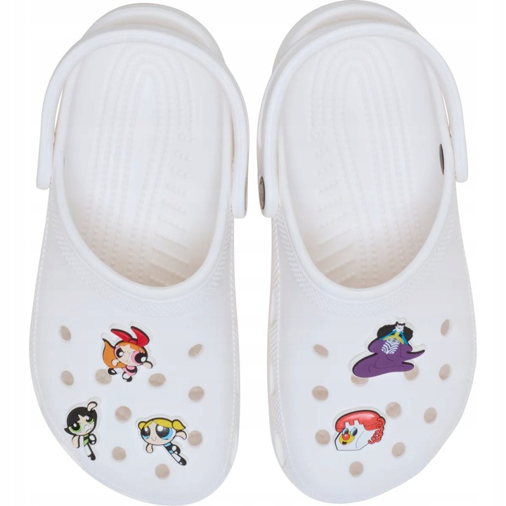 Accesoriu pentru incaltaminte, Crocs, Jibbitz Powerpuff Girls, Multicolor, 5 bucata